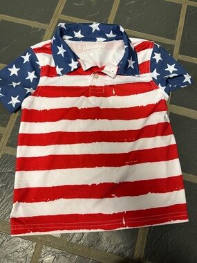 chubbies Kids Patriotic Star & Stripe Polo - Red, White & Blue